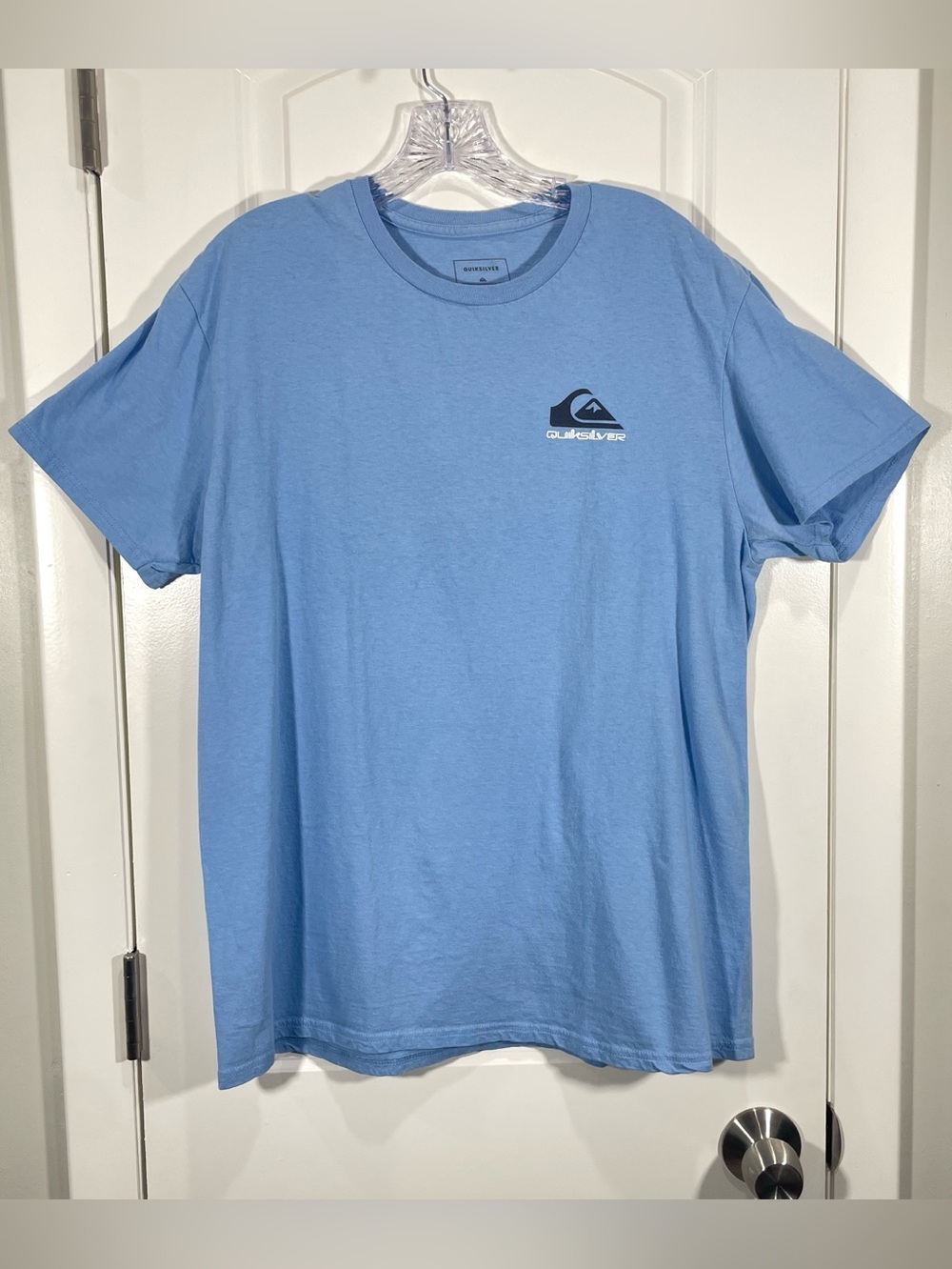 Quiksilver Hawaii Wave Graphic T-Shirt Blue Men’s Regular Fit Surf Beach Tee
